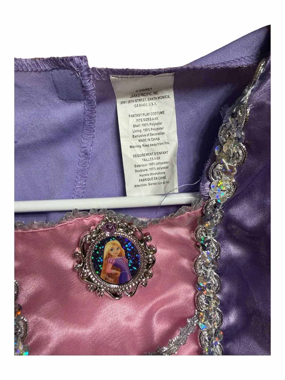 Disney Purple and Pink Princess Dress-Up Gown Rapunzel size 4-6X